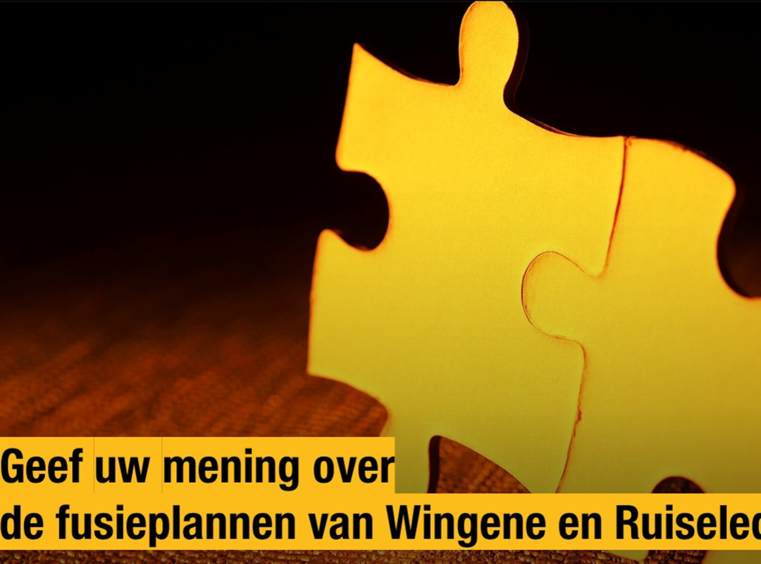 Geef uw mening over de fusieplannen van Wingene en Ruiselede Geef uw mening over de fusieplannen van Wingene en Ruiselede